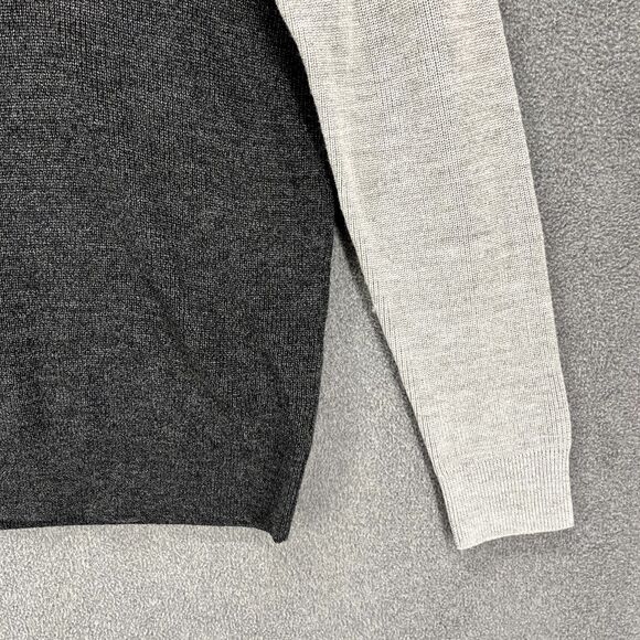 Peter‎ Millar Sweater Mens Medium Gray Blue Crown Crewneck Merino Wool Knit - Picture 7 of 16